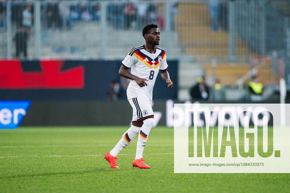 U21, U 21 EM-Qualifikation: Deutschland - Georgien, 06.10.2026 Noel Aseko (Deutschland, 8), Freisteller; Fußball, EM-Qualifikation U 21, 10. Spieltag: Deutschland vs. Georgien am 06.10.2026, Bielefeld DFB REGULATIONS PROHIBIT ANY USE OF PHOTOGRAPHS AS IMAGE SEQUENCES AND OR QUASI-VIDEO.
