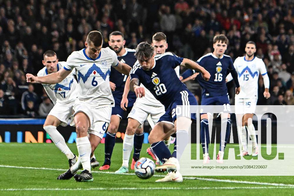 Scotland v Slovenia UEFA Nations League Kieron Bowie of Scotland shoots during the UEFA Nations League match at Barclays Hampden, Glasgow 06 10 2026 UK Newspapers OUT
