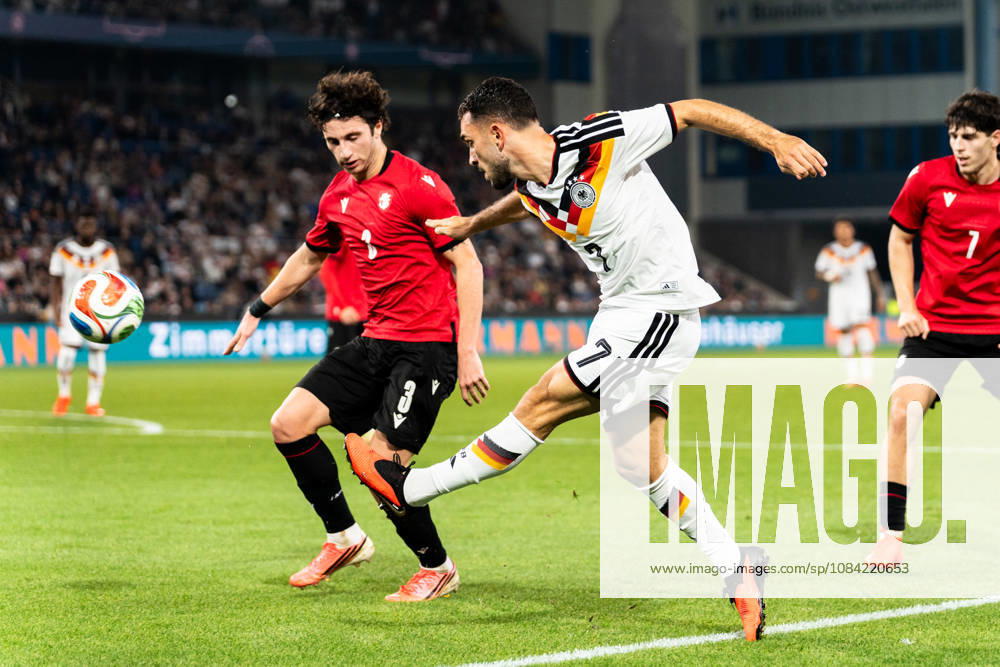 Deutschland: U21, U 21 EM-Qualifikation 2026 2027, Deutschland U21 vs. Georgien U21, Nationalmannschaft, DFB Länderspiel Dienstag 07.10.2026, Schüco Arena, Bielefeld Arijon Ibrahimovic Dato Bukia