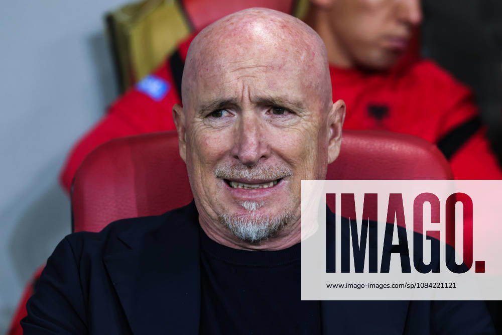 Albania vs San Marino UEFA Nations League 2026-2027 Group C1 Albania s National soccer team Head coach Rolando Maran during the UEFA Nations League 2026-2027 group phase match between Albania and San Marino in Tirana, Albania on October 6, 2026 Tirana Albania