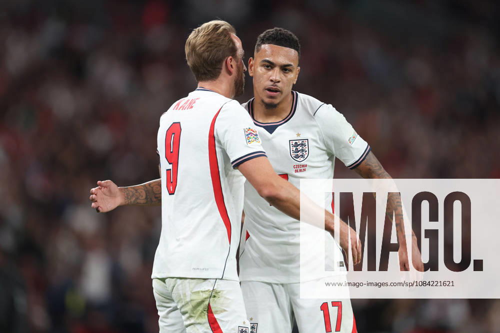 England v Czechia 06 October 2026, London - International Football - UEFA Nations League - England v Czechia - Harry Kane and Morgan Rogers of England - Photo: Charlotte Wilson Offside. London UK