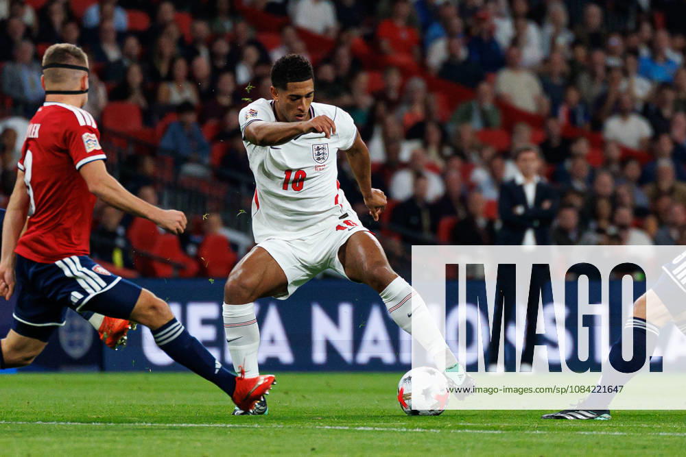 England v Czechia UEFA Nations League, Tuesday 6th October 2026: Jude Bellingham of England on the ball during the UEFA Nations League Group C Fixture between England and Czechia at Wembley Stadium, Wembley in London, England. (Photo by Alex Ferrelly Sports Press Photo)