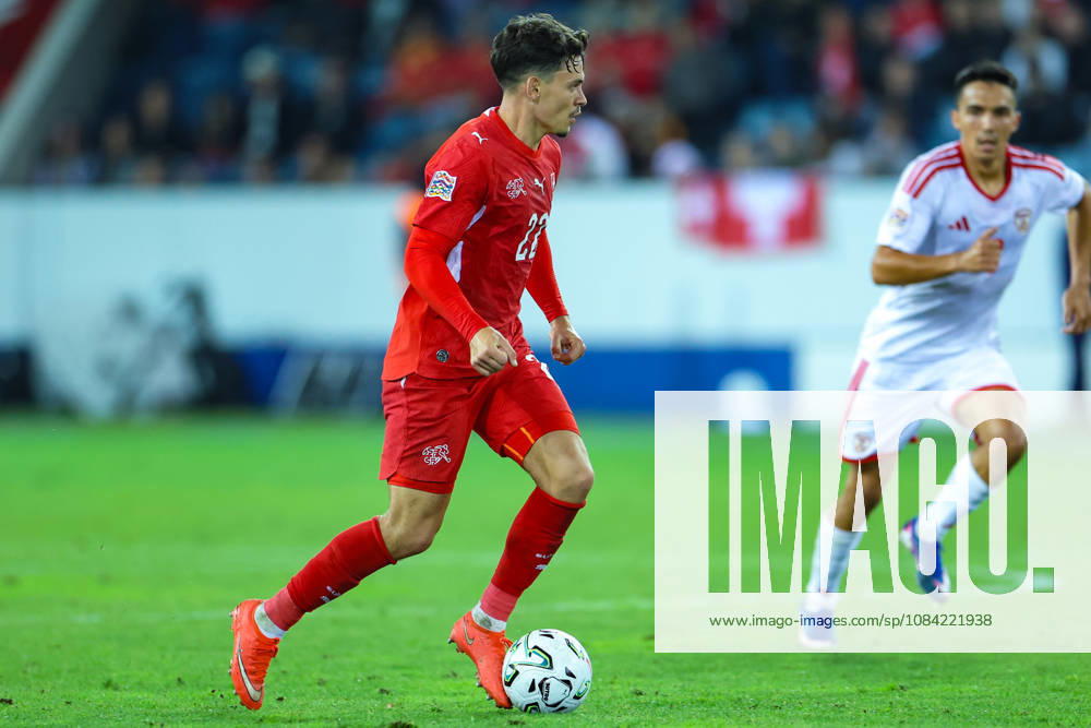Fabian Rieder (22, Switzerland) during the UEFA Nations League match between Switzerland and North Macedonia at thermoplan arena on October 6, 2026 in Lucerne, Switzerland.