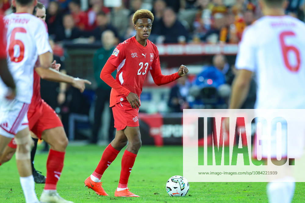 Alvyn Antonio Sanches (23, Switzerland) during the UEFA Nations League match between Switzerland and North Macedonia at thermoplan arena on October 6, 2026 in Lucerne, Switzerland.