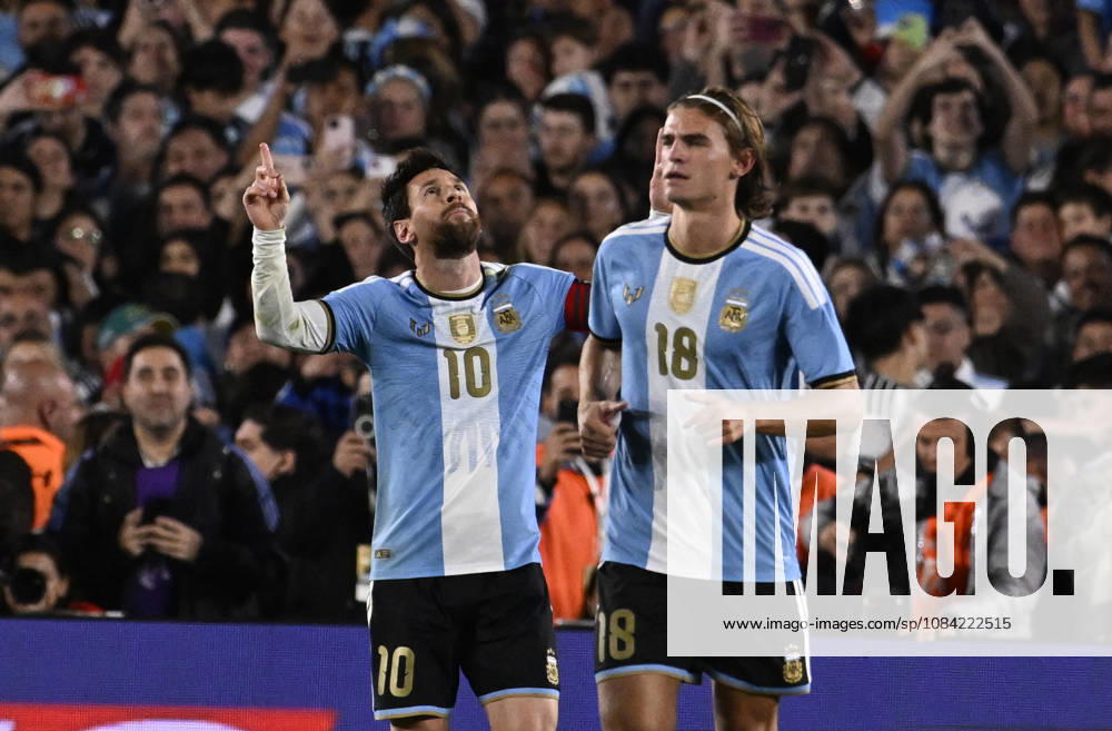 Lionel Messi of Argentina national team, Nationalteam celebrate after scoring goal during the International Friendly, Länderspiel, Nationalmannschaft match between Argentina and Benin at Estadio Mas Monumental on October 06, 2026 in Buenos Aires, Argentina. Photo by SFSI Argentina National team v Benin