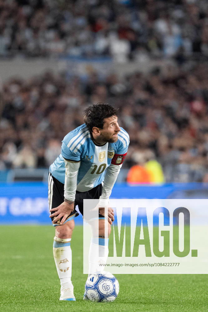 Lionel Messi of Argentina looks on during the International Friendly, Länderspiel, Nationalmannschaft football match between Argentina and Benin at Estadio Monumental Antonio V. Liberti on October 06, 2026 in Buenos Aires, Argentina. (Photo by Richard Callis Sports Press Photo)