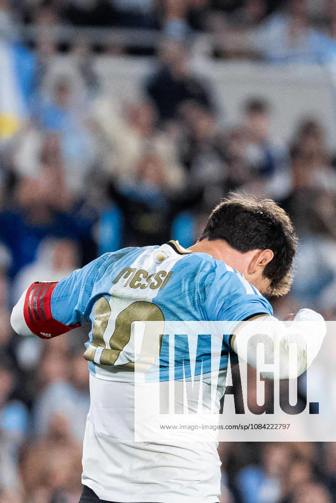 Lionel Messi of Argentina reacts during the International Friendly, Länderspiel, Nationalmannschaft football match between Argentina and Benin at Estadio Monumental Antonio V. Liberti on October 06, 2026 in Buenos Aires, Argentina. (Photo by Richard Callis Sports Press Photo)