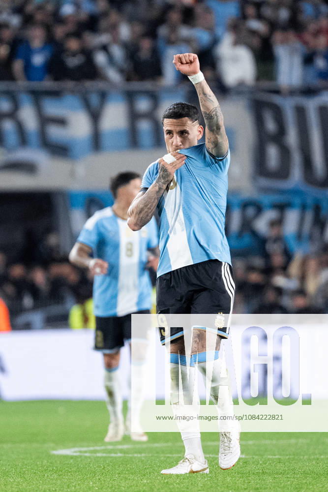 Nicolas Otamendi of Argentina celebrates after scoring the team s first goal during the International Friendly, Länderspiel, Nationalmannschaft football match between Argentina and Benin at Estadio Monumental Antonio V. Liberti on October 06, 2026 in Buenos Aires, Argentina. (Photo by Richard Callis Sports Press Photo)