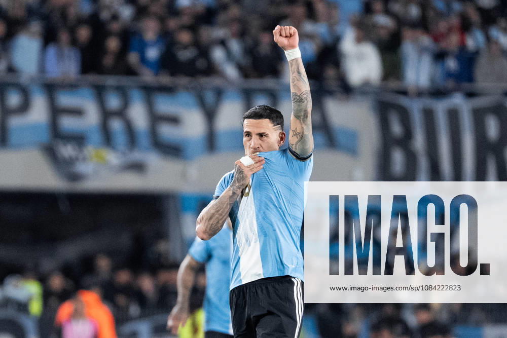 Nicolas Otamendi of Argentina celebrates after scoring the team s first goal during the International Friendly, Länderspiel, Nationalmannschaft football match between Argentina and Benin at Estadio Monumental Antonio V. Liberti on October 06, 2026 in Buenos Aires, Argentina. (Photo by Richard Callis Sports Press Photo)