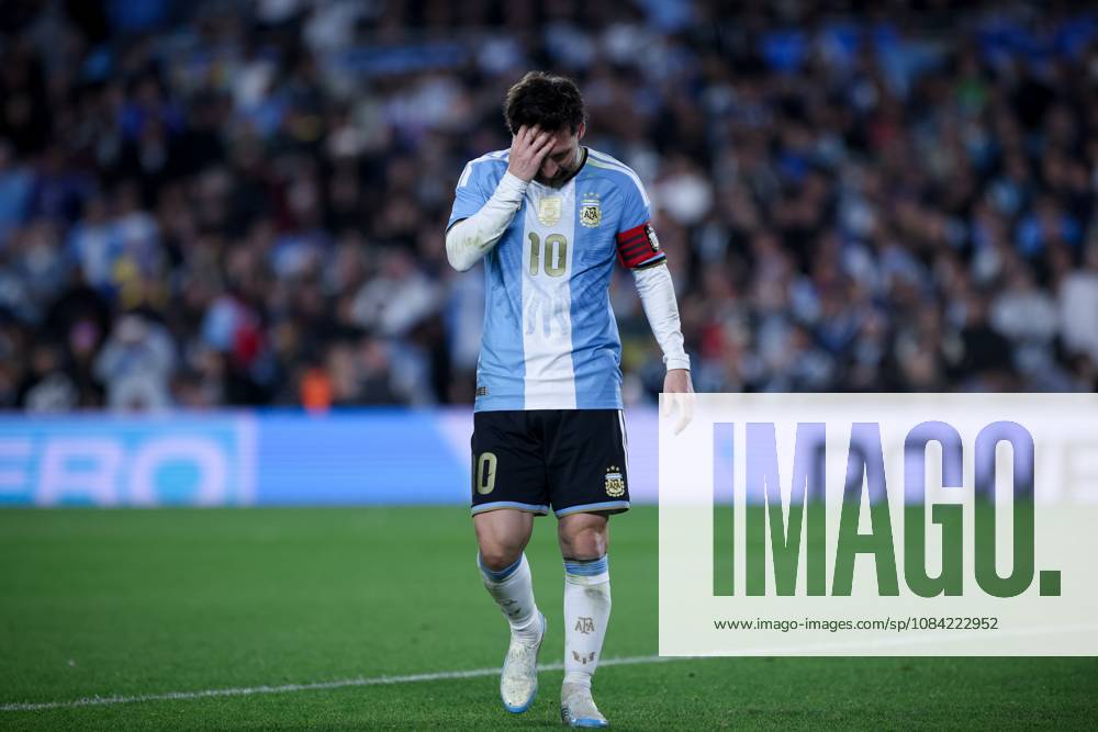Lionel Messi of Argentina reacts during the match between Argentina and Benin International Friendly, Länderspiel, Nationalmannschaft match, The last match of Messi with Argentina national team, Nationalteam Final score: Argentina 3 - 0 Benin Buenos Aires Argentina - ZUMAs197 20261006_aaa_s197_231