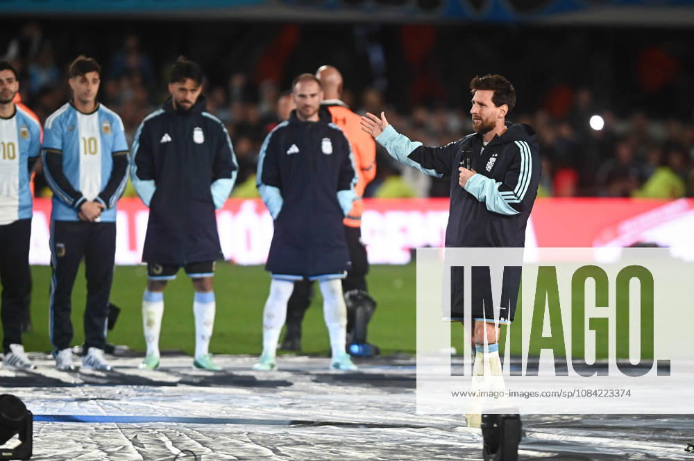 Argentina x Benin BUENOS AIRES, AR - 06.10.2026: ARGENTINA X BENIN - Lionel Messi of Argentina during the International Friendly, Länderspiel, Nationalmannschaft match between Argentina and Benin on Tuesday, October 6, 2026, at the Estadio Monumental in Buenos Aires, Argentina. The match marks Messi& 39;s farewell to the Argentine national team, Nationalteam (Photo: Gabriel Sotelo Fotoarena) x3026189x GabrielxSotelo