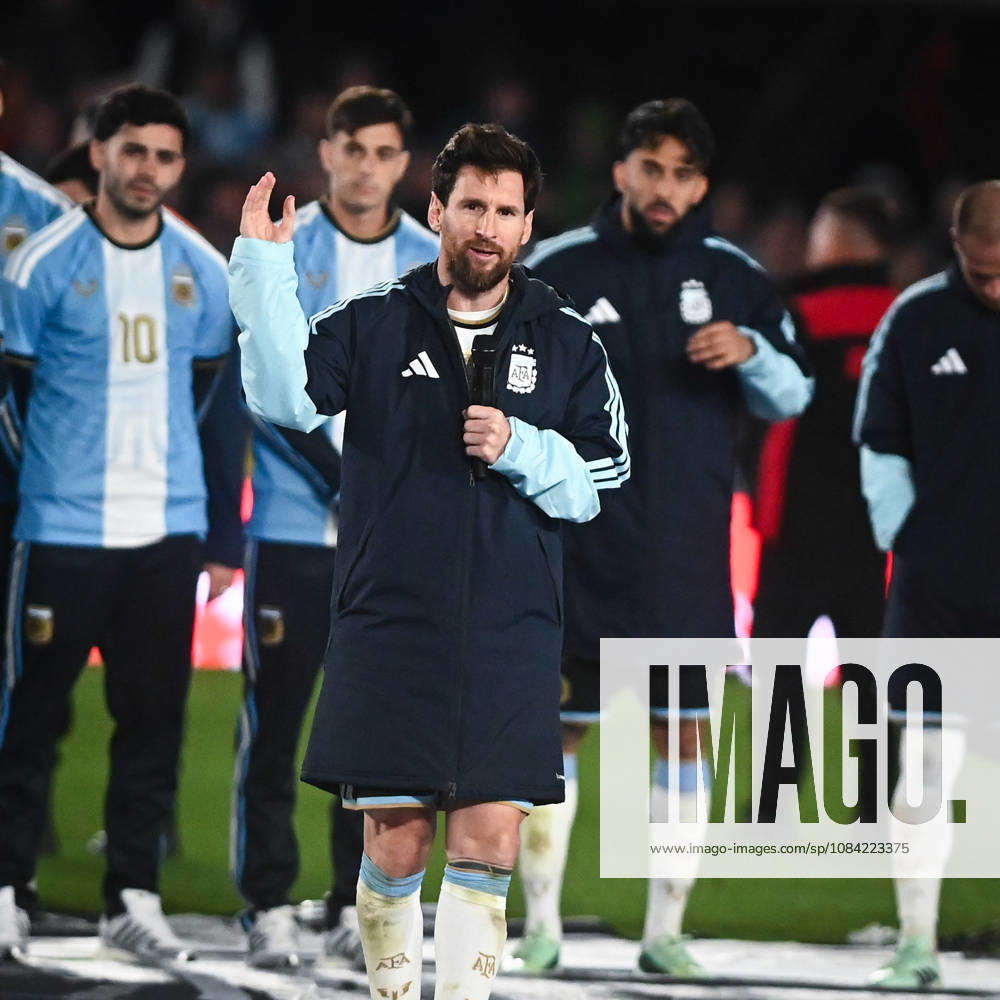 Argentina x Benin BUENOS AIRES, AR - 06.10.2026: ARGENTINA X BENIN - Lionel Messi of Argentina during the International Friendly, Länderspiel, Nationalmannschaft match between Argentina and Benin on Tuesday, October 6, 2026, at the Estadio Monumental in Buenos Aires, Argentina. The match marks Messi& 39;s farewell to the Argentine national team, Nationalteam (Photo: Gabriel Sotelo Fotoarena) x3026190x GabrielxSotelo
