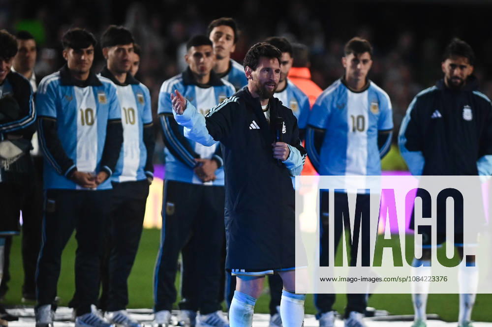 Argentina x Benin BUENOS AIRES, AR - 06.10.2026: ARGENTINA X BENIN - Lionel Messi of Argentina during the International Friendly, Länderspiel, Nationalmannschaft match between Argentina and Benin on Tuesday, October 6, 2026, at the Estadio Monumental in Buenos Aires, Argentina. The match marks Messi& 39;s farewell to the Argentine national team, Nationalteam (Photo: Gabriel Sotelo Fotoarena) x3026191x GabrielxSotelo