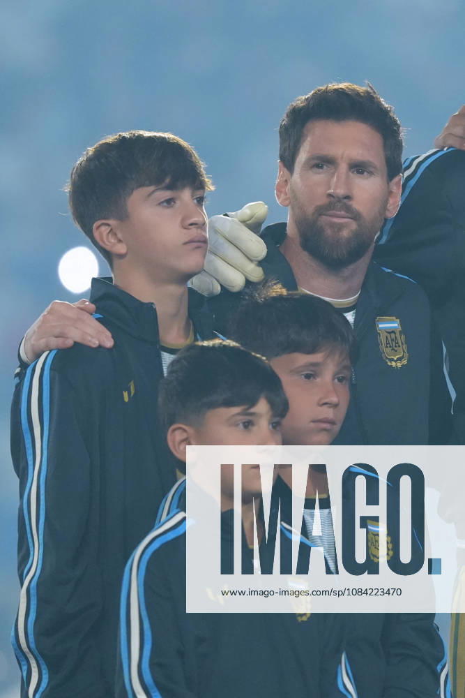Messi bade farewell to Argentina in the friendly match against Benin BUENOS AIRES, ARGENTINA - OCTOBER 6: Argentine football legend and national team, Nationalteam captain Lionel Messi poses for the team photo before his farewell match in front of over 80,000 spectators at the Monumental Stadium, in Buenos Aires, Argentina on October 6, 2026. Argentine football star Lionel Messi played his final international match, Länderspiel, Nationalmannschaft in the friendly game between Argentina and Benin. The 39-year-old walk onto the stadium pitch for the final time in the sky-blue and white jersey, entering his farewell as Argentina s record appearance-maker and leading scorer with 207 caps and 125 goals. Luciano Gonzalez Anadolu Buenos Aires Argentina. Editorial use only. Please get in touch for any other usage.