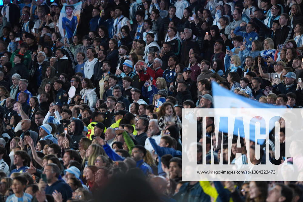 Messi bade farewell to Argentina in the friendly match against Benin BUENOS AIRES, ARGENTINA - OCTOBER 6: Argentina fans show their support as Argentine football legend and national team, Nationalteam captain Lionel Messi goodbye to the crowd during his farewell match in front of over 80,000 spectators at the Monumental Stadium, in Buenos Aires, Argentina on October 6, 2026. Argentine football star Lionel Messi played his final international match, Länderspiel, Nationalmannschaft in the friendly game between Argentina and Benin. The 39-year-old walk onto the stadium pitch for the final time in the sky-blue and white jersey, entering his farewell as Argentina s record appearance-maker and leading scorer with 207 caps and 125 goals. Luciano Gonzalez Anadolu Buenos Aires Argentina. Editorial use only. Please get in touch for any other usage.