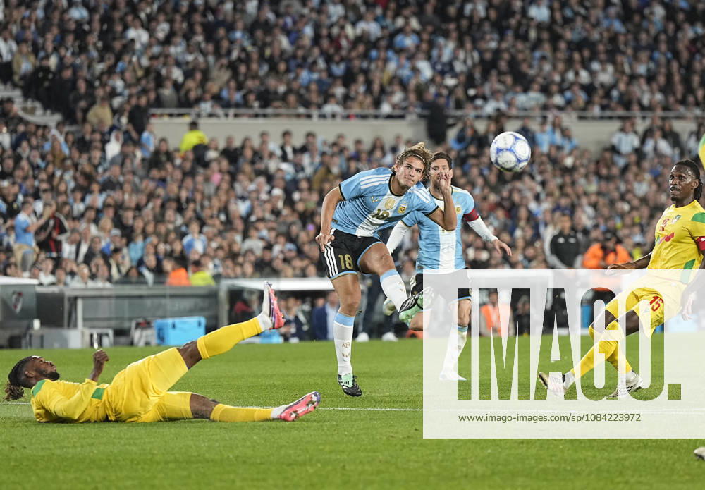 Gol de Nicolas Paz - Argentina vs Benin - Partido amistoso - 6 de octubre de 2026 - Estadio Monumental - Buenos Aires - Foto: Javier Garcia Martino - Prensa CABJ -