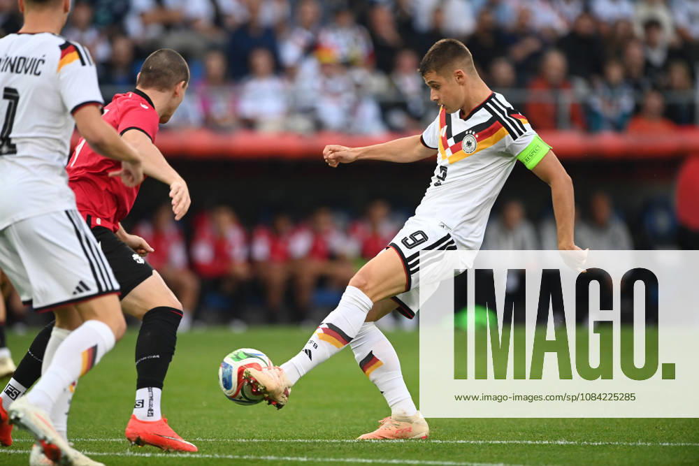Nicolo TRESOLDI (GER) Aktion, Zweikampf, Fussball Laenderspiel, U21, U 21 EM-Qualifikation, Deutschland - Georgien am 06.10.2026, Schueco-Arena Bielefeld, Â