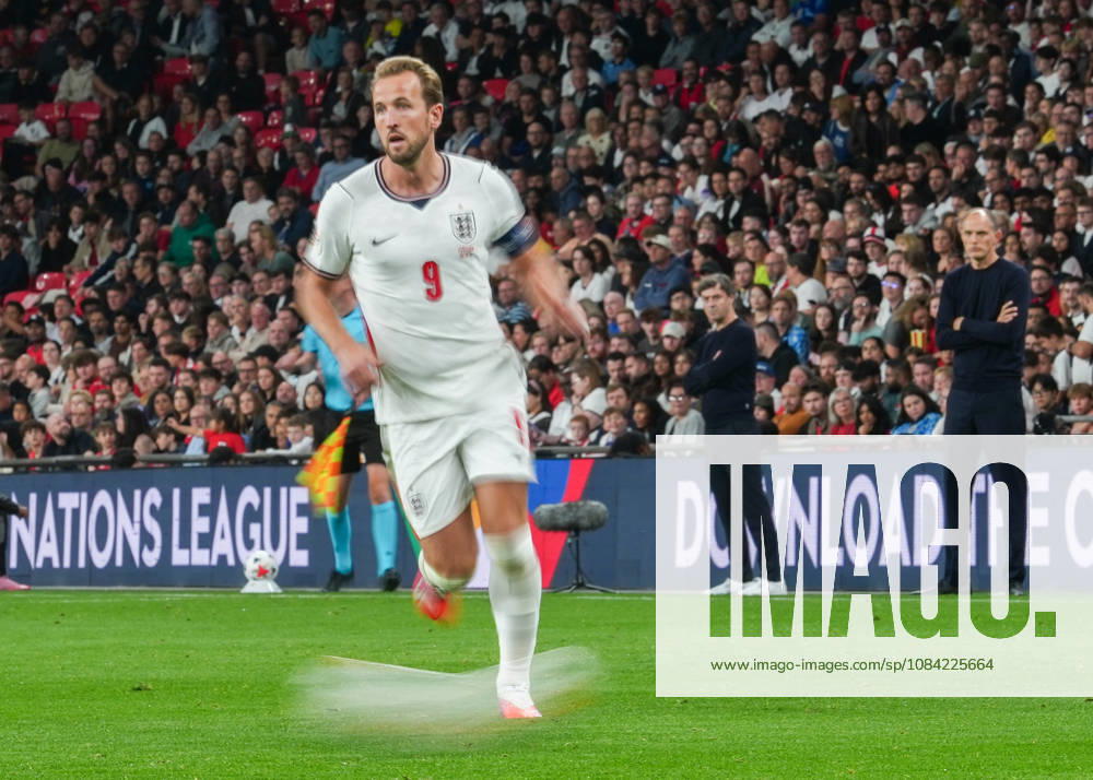 England v Czech Republic Group 3 UEFA Nations League - Season 2026 2027 - Wembley Stadium Harry Kane of England watched by England Manager Thomas Tuchel during the England v Czech Republic UEFA Group 3 Nations League Match at Wembley Stadium London, Season 26 27, October 6 2026 London United Kingdom