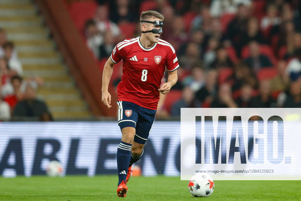 Michal Sadilek of Czechia controls the ball during the UEFA Nations League 2026 27 group phase match between England and Czechia at Wembley Stadium on October 6, 2026 in London, England.
