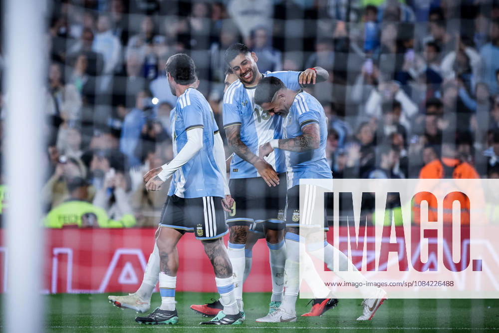 The last match of Messi in Buenos Aires, Argentina - 06 Oct 2026 Nicolas Otamendi of Argentina and his teammates celebrate his goal during the match between Argentina and Benin International Friendly, Länderspiel, Nationalmannschaft match, The last match of Messi with Argentina national team, Nationalteam Final score: Argentina 3 - 0 Benin Buenos Aires Argentina