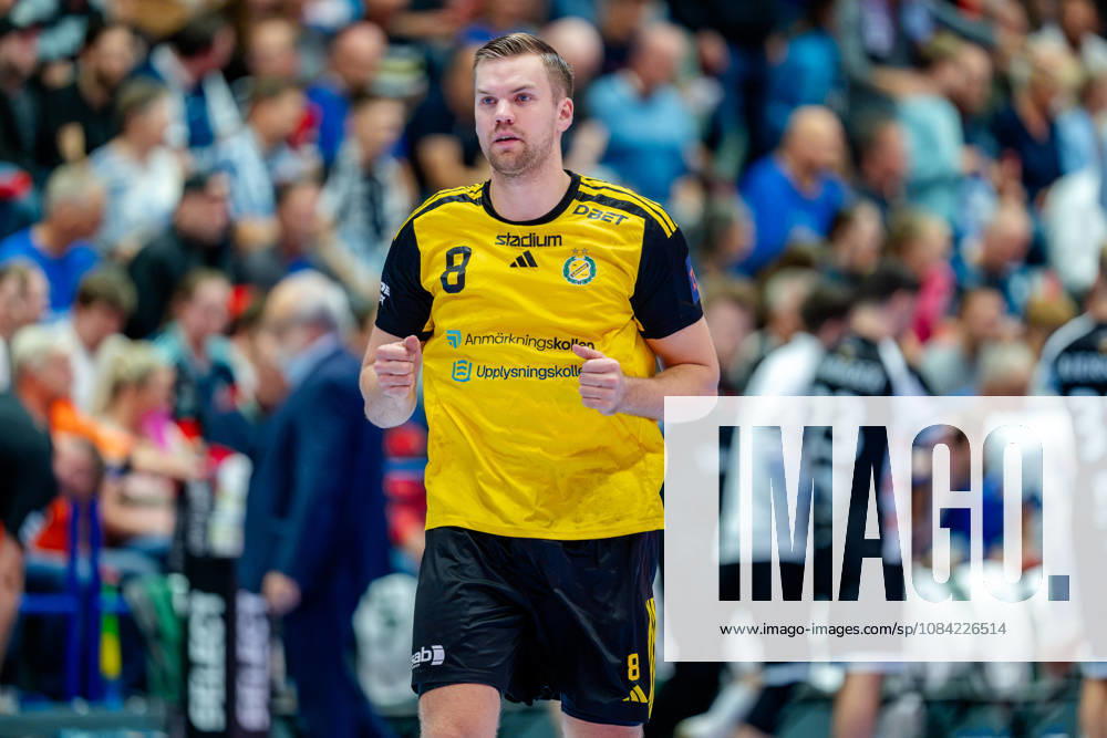 Solingen, 06.10.2026, Handball, Herren, EHF, European League, Gruppenphase, 2. Spieltag, 2026 2027, Bergischer HC - IK Sävehof Birgir Steinn Jonsson (IK Sävehof, 8) vor dem Anpfiff Solingen Klingenhalle NRW Germany