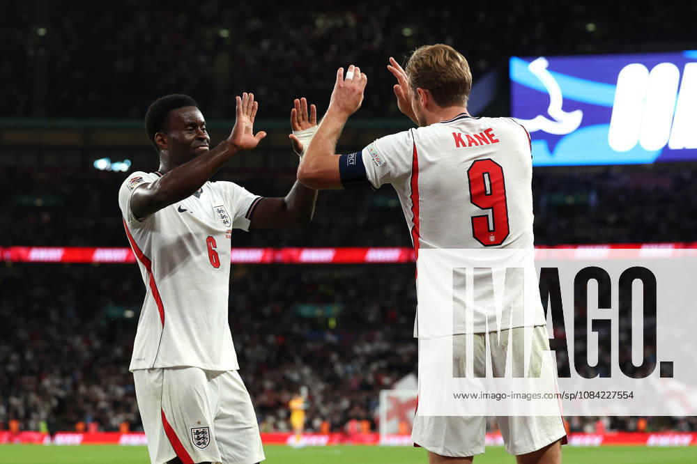 England v Czech Republic, UEFA Nations League Harry Kane celebrates with Marc Guehi of England after scoring during the England v Czech Republic UEFA Nations League Group 3 match at Wembley Stadium, London, England on 6 October 2026 Credit: Tiego Grenho Every Second Media Editorial use only. All images are copyright Every Second Media Limited. No images may be reproduced without prior permission.