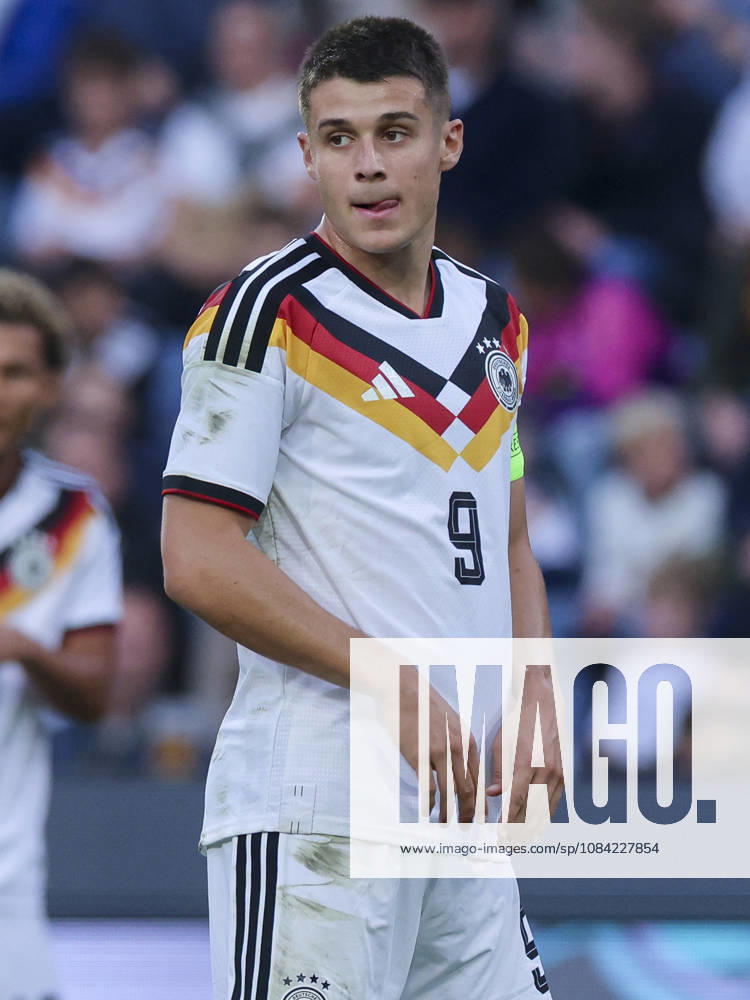 Nicolo Tresoldi (Germany) looks dejected during the UEFA Under21 EURO Qualifier, EM, Europameisterschaft between Germany U21, U 21 and Georgia U21 at Almstadion on October 6, 2026 in Bielefeld, Germany. (Photo by Marco Steinbrenner DeFodi Images) -