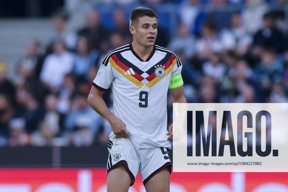 Nicolo Tresoldi (Germany) looks dejected during the UEFA Under21 EURO Qualifier, EM, Europameisterschaft between Germany U21, U 21 and Georgia U21 at Almstadion on October 6, 2026 in Bielefeld, Germany. (Photo by Marco Steinbrenner DeFodi Images) -