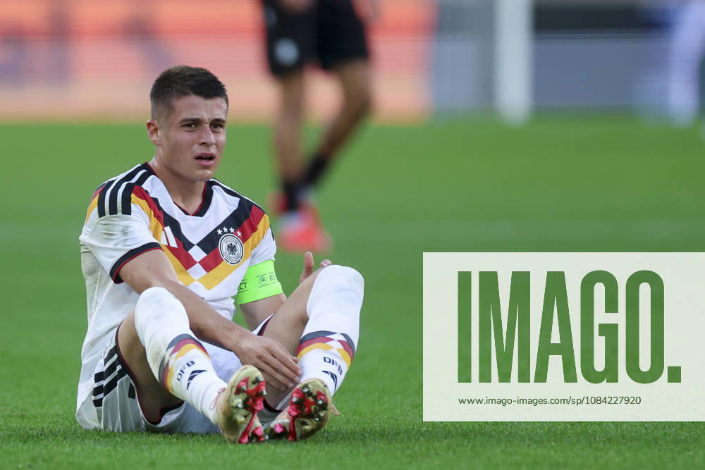 Nicolo Tresoldi (Germany) looks dejected during the UEFA Under21 EURO Qualifier, EM, Europameisterschaft between Germany U21, U 21 and Georgia U21 at Almstadion on October 6, 2026 in Bielefeld, Germany. (Photo by Marco Steinbrenner DeFodi Images) -