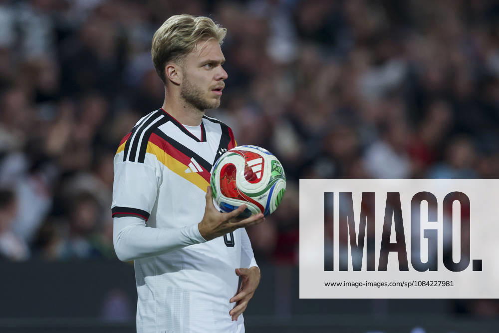 Leandro Morgalla (Germany) controls the ball during the UEFA Under21 EURO Qualifier, EM, Europameisterschaft between Germany U21, U 21 and Georgia U21 at Almstadion on October 6, 2026 in Bielefeld, Germany. (Photo by Marco Steinbrenner DeFodi Images) -