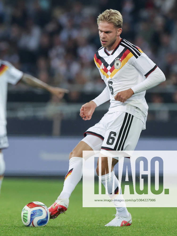 Leandro Morgalla (Germany) controls the ball during the UEFA Under21 EURO Qualifier, EM, Europameisterschaft between Germany U21, U 21 and Georgia U21 at Almstadion on October 6, 2026 in Bielefeld, Germany. (Photo by Marco Steinbrenner DeFodi Images) -