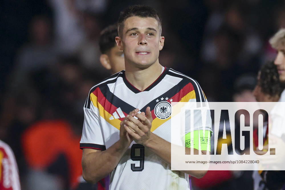 Nicolo Tresoldi (Germany) looks dejected during the UEFA Under21 EURO Qualifier, EM, Europameisterschaft between Germany U21, U 21 and Georgia U21 at Almstadion on October 6, 2026 in Bielefeld, Germany. (Photo by Marco Steinbrenner DeFodi Images) -
