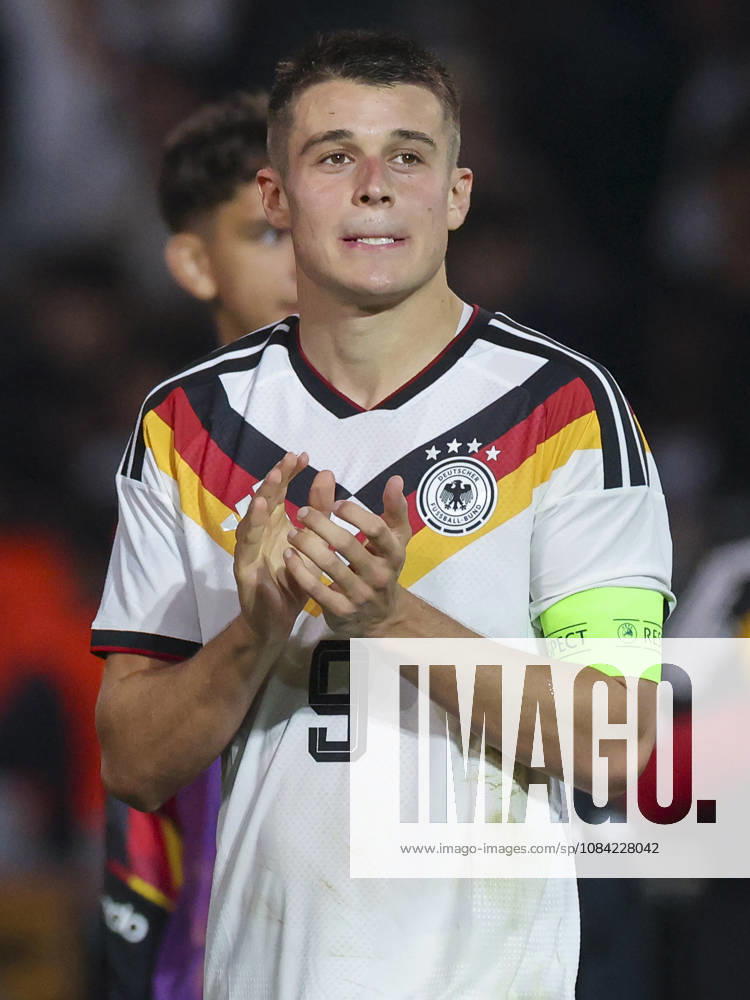 Nicolo Tresoldi (Germany) looks dejected during the UEFA Under21 EURO Qualifier, EM, Europameisterschaft between Germany U21, U 21 and Georgia U21 at Almstadion on October 6, 2026 in Bielefeld, Germany. (Photo by Marco Steinbrenner DeFodi Images) -