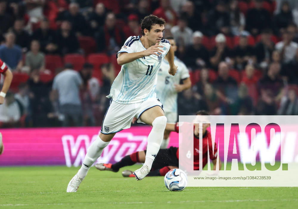 Nicolas Giacopetti of San Marino in action during UEFA Nations League 2026-2027 group phase match between Albania and San Marino in Tirana, Albania on 6 October, 2026. Soccer 2026 Albania Vs San Marino UEFA Nations League 2026-2027 - ZUMAb266 20261006_zip_b266_008