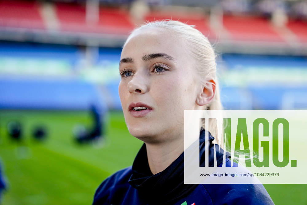 Women s National Soccer Team Prepares for World Cup Qualifiers Oslo, October 7, 2026 Ida Skaar Kroken during a press conference at Ullevaal Stadium, before the World Cup qualifier against Romania. The matches will be played on October 9 at Arcul de Triumf Stadium in Bucharest and on October 13 at Ullevaal Stadium in Oslo. Photo: Beate Oma Dahle, NTB, Oslo, Norway. . RESTRICTED USE FOR BETTING COMPANIES.