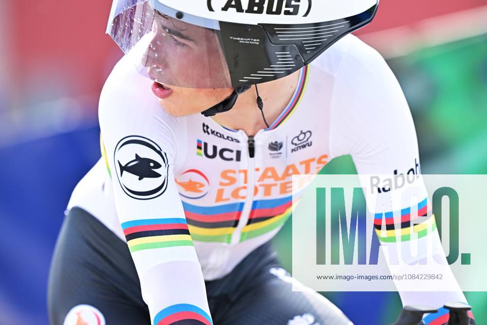 Netherlands Ryan Gal crosses the finish line of the Men U23 Individual Time Trial race (22km) at the cycling UEC Road European Championships, in Ljubljana, Slovenia, on Wednesday 7 October 2026. The UEC Road European Championships are taking place from 02 to 07 October in Ljubljana, Slovenia. DAVIDxPINTENS x189041236x