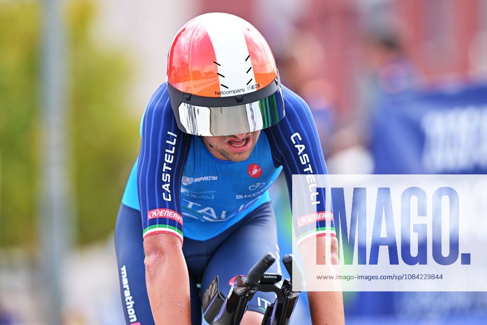 Italy s Nicolas Milesi crosses the finish line of the Men U23 Individual Time Trial race (22km) at the cycling UEC Road European Championships, in Ljubljana, Slovenia, on Wednesday 7 October 2026. The UEC Road European Championships are taking place from 02 to 07 October in Ljubljana, Slovenia. DAVIDxPINTENS x189041273x