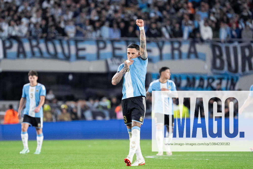 Nicolas Otamendi of Argentina celebrates after scoring the team s first goal during the International Friendly, Länderspiel, Nationalmannschaft football match between Argentina and Benin, at the Estadio Monumental Antonio V. Liberti, on October 6, 2026, in Buenos Aires, Argentina. Richard Callis Fotoarena (Richard Callis SPP)