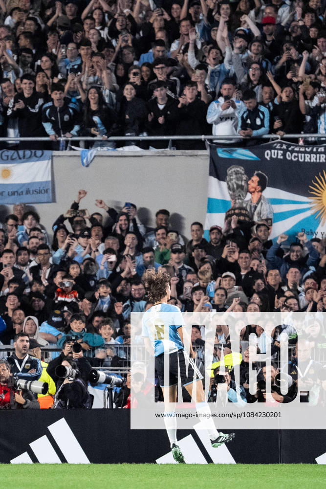 Nico Paz of Argentina celebrates after scoring the team s second goal during the International Friendly, Länderspiel, Nationalmannschaft football match between Argentina and Benin, at the Estadio Monumental Antonio V. Liberti, on October 6, 2026, in Buenos Aires, Argentina. Richard Callis Fotoarena (Richard Callis SPP)