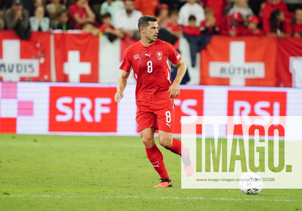 Luzern Schweiz. Thermoplan Arena Fussball Herren Saison 2026-2027 Nations League Schweiz - Nordmazedonien 3-0 .Bild, Remo Freuler SUI Aktion Einzelbild
