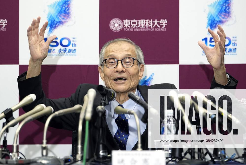 Nobel chemistry prize co-winner Soai Kenso Soai, a professor emeritus at the Tokyo University of Science, attends a press conference, PK, Pressekonferenz at the university in Tokyo on Oct. 7, 2026, after receiving the 2026 Nobel Prize in Chemistry. Soai and French researcher Henri Kagan shared the prize for the discovery of non-linear effects and autocatalysis in asymmetric organic synthesis, the Royal Swedish Academy of Sciences said earlier in the day. A14AA0005630373P