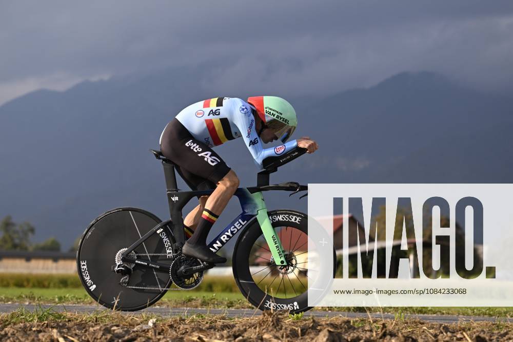 UEC 2026 Road European Championships Ljubljana 07 10 2026 SENCUR, SLOVENIA - OCTOBER 07 : De pestel Sander (BEL) during the Men Elite Individual Time Trial at the 2026 UEC Road European Championships. An UCI Continental Championships time trial cycling race with start and finish in Sencur on October 7, 2026 in Sencur, Slovenia, 07 10 2026 Sencur Slovenia