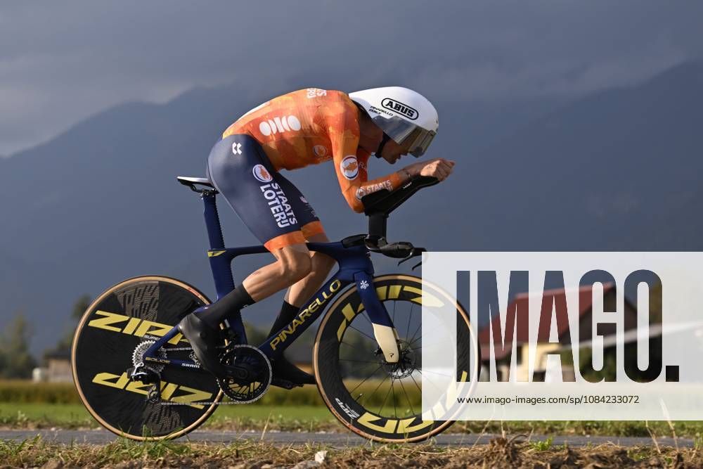 UEC 2026 Road European Championships Ljubljana 07 10 2026 SENCUR, SLOVENIA - OCTOBER 07 : Bax Sjoerd (NED) during the Men Elite Individual Time Trial at the 2026 UEC Road European Championships. An UCI Continental Championships time trial cycling race with start and finish in Sencur on October 7, 2026 in Sencur, Slovenia, 07 10 2026 Sencur Slovenia
