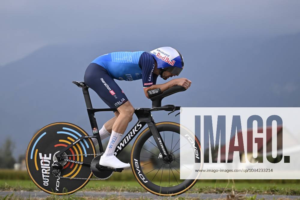 UEC 2026 Road European Championships Ljubljana 07 10 2026 SENCUR, SLOVENIA - OCTOBER 07 : Cattaneo Mattia (ITA) during the Men Elite Individual Time Trial at the 2026 UEC Road European Championships. An UCI Continental Championships time trial cycling race with start and finish in Sencur on October 7, 2026 in Sencur, Slovenia, 07 10 2026 Sencur Slovenia