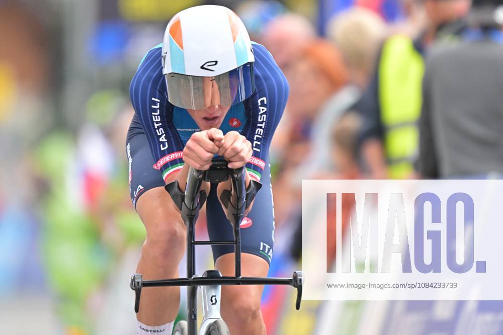 Italy s Marco Frigo crosses the finish line of the Men Elite Individual Time Trial race (22km) at the cycling UEC Road European Championships, in Ljubljana, Slovenia, on Wednesday 7 October 2026. The UEC Road European Championships are taking place from 02 to 07 October in Ljubljana, Slovenia. DAVIDxPINTENS x189064733x