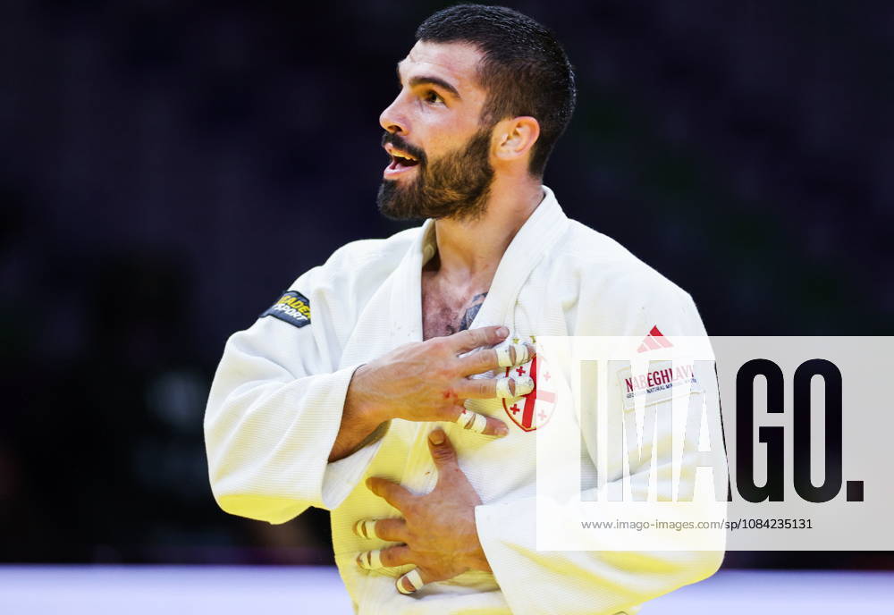 AZERBAIJAN, BAKU - OCTOBER 7, 2026: Tato Grigalashvili of Georgia wins Zelim Tckaev of Azerbaijan in a -81 kg bout as part of the 2026 World Judo Championships at the National Gymnastics Arena 2026 World Judo Championships In Baku - ZUMAt113 20261007_zaa_t113_498