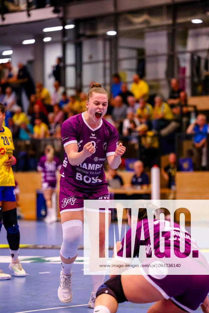 Ida Petzold (TusSies Metzingen, 08) Jubel, Torjubel, jubelt ueber Tor, Gabriela Bitolo (TusSies Metzingen, 22), GER, HC Leipzig vs. TusSies Metzingen, Handball, ALSCO Handball Bundesliga Frauen, 5. Spieltag, Spielzeit 2026 2027, 07.10.2026 GER, HC Leipzig vs. TusSies Metzingen, Handball, ALSCO Handball Bundesliga Frauen, 5. Spieltag, Spielzeit 2026 2027, 07.10.2026 Markranstaedt