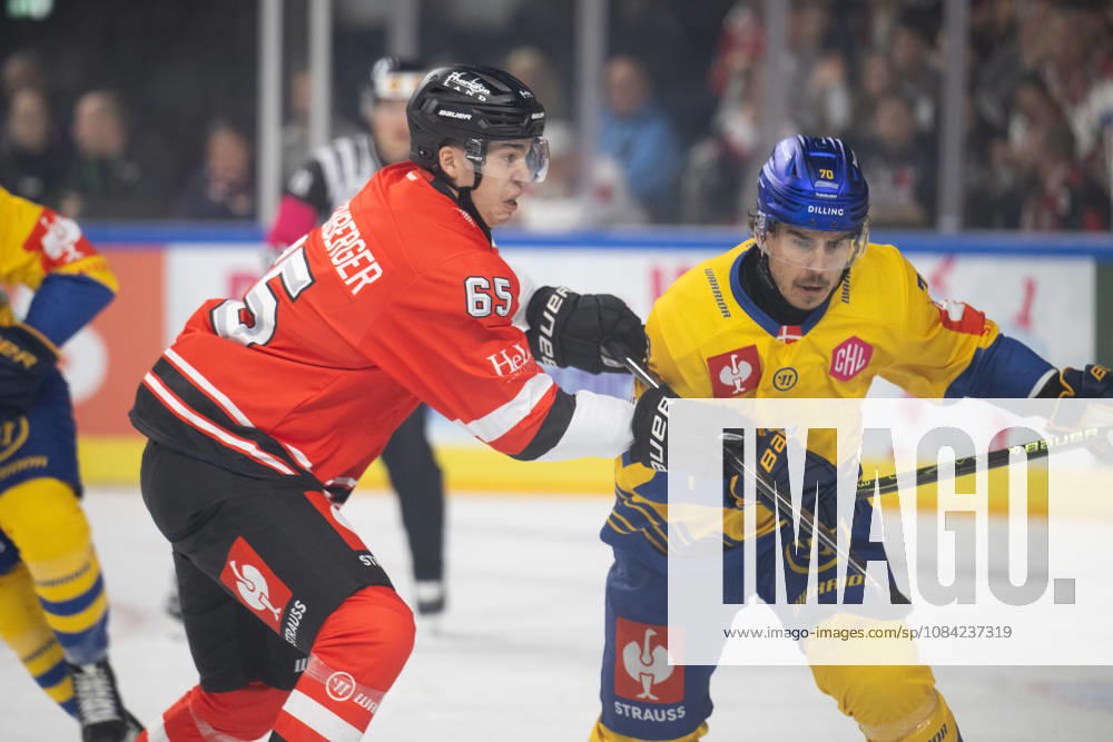 CHL; Kölner Haie - Herning Blue Fox ; Köln, 07.10.2026 Marco Münzenberger (Kölner Haie, Sturm, 65); Oliver Kiljunen (Herning Blue Fox, Sturm, 70); CHL; Kölner Haie - Herning Blue Fox am 07.10.2026 in der LanxessArena in Köln (Deutschland).