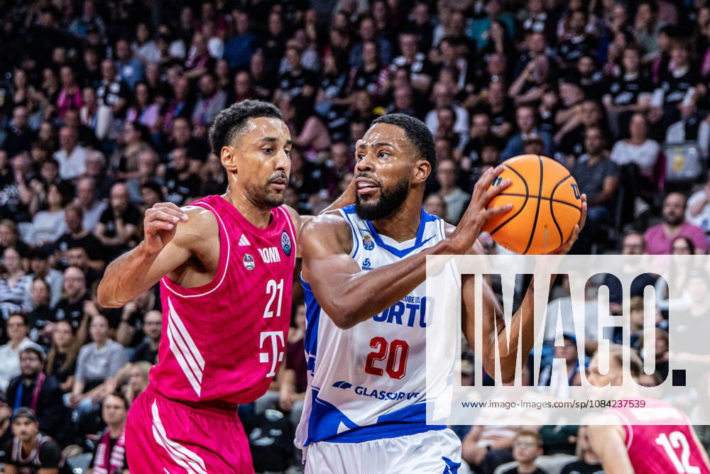 Xeyrius Williams (FC Porto, 20) vs Joel Aminu (Telekom Baskets Bonn, 21) Telekom Baskets Bonn vs. FC Porto, Basketball, Basketball Champions League, 01. Spieltag, 2026 2027, 07.10.2026 Telekom Baskets Bonn vs. FC Porto, Basketball, Basketball Champions League, 01. Spieltag, 2026 2027, 07.10.2026 Bonn
