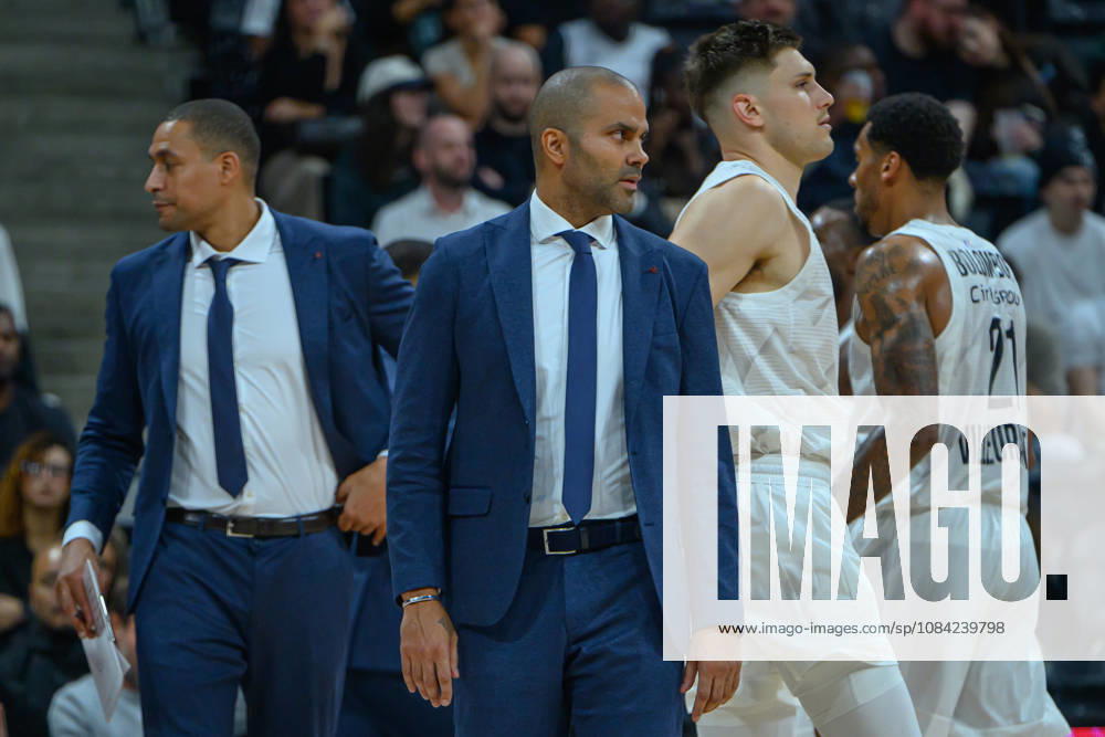 EuroLeague 2026, Paris Basketball vs LDLC ASVEL Villeurbanne, Basketball ASVEL Head Coach TONY PARKER during the EuroLeague 2026 match between Paris Basketball and LDLC ASVEL Villeurbanne at Adidas Arena on October 07, 2026 in Paris, France. Paris Adidas Arena France